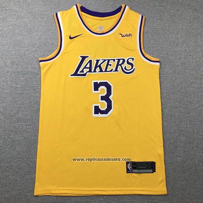 Camiseta Los Angeles Lakers Anthony Davis #3 Icon 2020-21 Amarillo